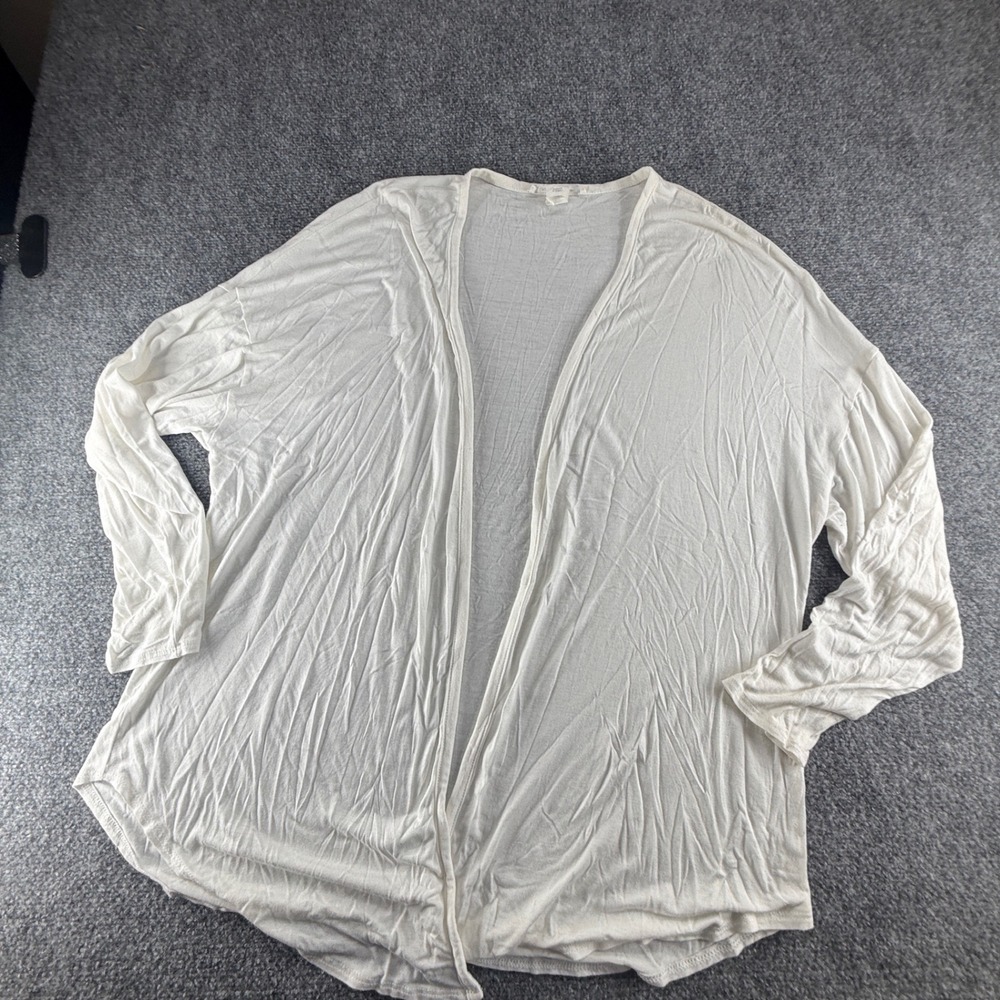 Caution To The Wind Womens XL White Open Front Cardigan Rayon Blend F4904-RS